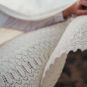 DutchMerino merinowollen omslagdoek naturel wit