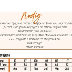 DutchMerino patroon Maglione wat heb je nodig