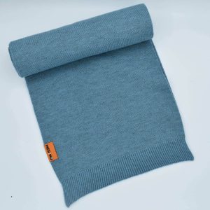 DutchMerino Beanie en Sjaal - Sjaal Lichtblauw